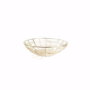 Salt & Pepper Draadmand 27,5xH8cm goud Mazy 5410595715176