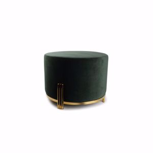 Salt & Pepper Poef 55xH40cm velvet groen Misa 5410595722754