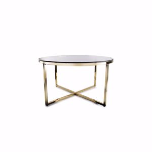 S|P Collection Bijzettafel 80xH45cm goud/smoked Rama 5410595722822