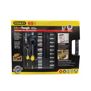 Stanley Microtough 65-delige dopsleutelset 1/4 en 3/8  076174940039