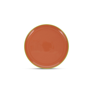 ONA Plat bord 26xH2,5cm oranje/groen Duo (Set van 4) 5410595776108
