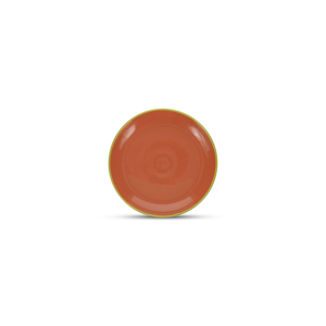ONA Plat bord 18xH2,5cm oranje/groen Duo (Set van 4) 5410595776092