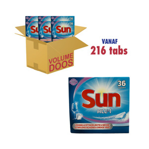 Sun All in 1 Protect Double Action Vaatwastabletten (6 x 36 stuks) 8710908517624