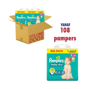 Pampers Baby-Dry 4+ - 10 tot 15kg (2 x 54 stuks) 8700216334884
