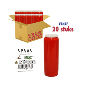 Spaas Noveenkaarsen - 9 dagenbranders Rood 20 stuks 5411708271138