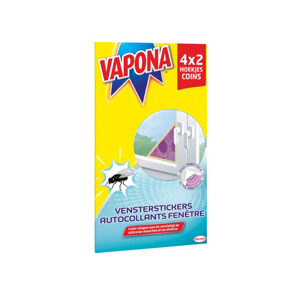 Vapona Vensterstickers Tegen Vliegen Hoekjes 5420067101437