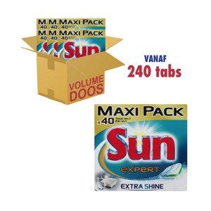 Sun All in 1 Extra Shine Vaatwastabletten (6 x 40 stuks) 8718114383002