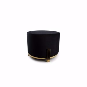 Salt & Pepper Poef 55xH40cm velvet zwart Misa 5410595722761