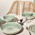 Salt & Pepper - Kom 18xH9cm groen Cameo (Set van 4)
