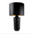 Salt & Pepper Lamp 70cm mat black with shade black-gold Facet