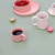 ONA - Plat bord 20,5cm roze Fika (Set van 4)